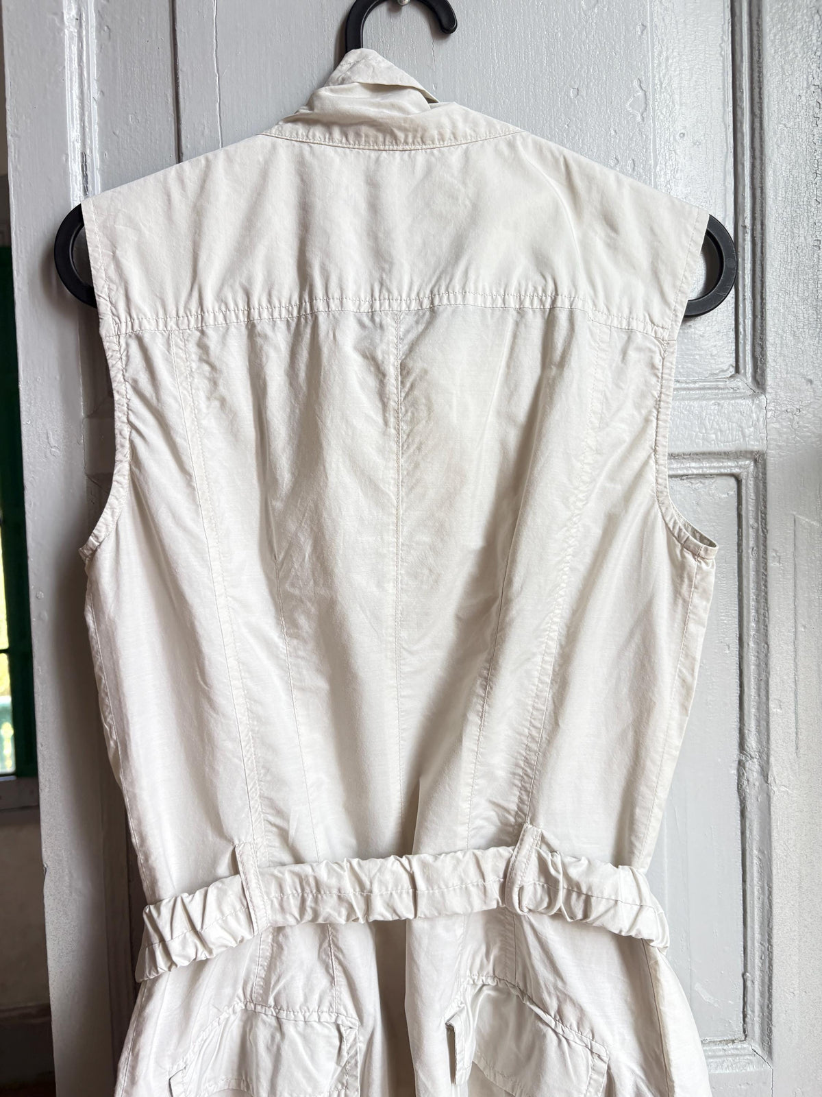 Weekend Max Mara Safari Dress, Utility Shirt Dress, Designer Cotton Dress, Beige Mini Dress, Italian Luxury, Old Money Y2K, Belted Dress