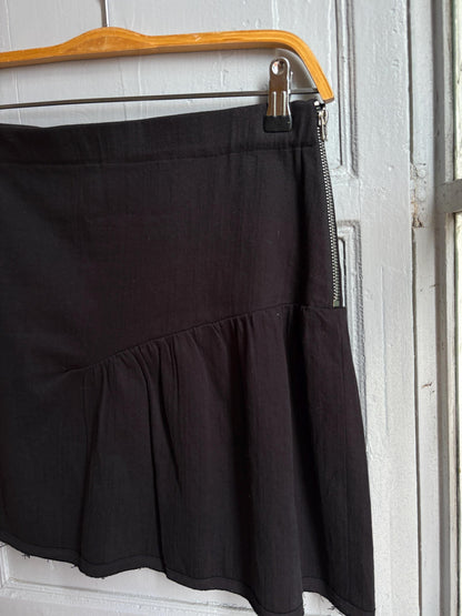 Black Mini Skirt, Cotton A Line Skirt, Y2K Minimalist Skirt, Casual Summer Skirt, Everyday Wardrobe Essential, EU 38