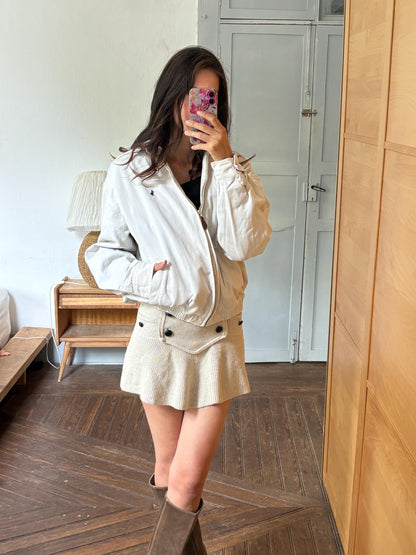 Vintage Polo Ralph Lauren Jacket, Beige Harrington Jacket, Plaid Lined Cotton Jacket, Men's Classic Zip Jacket, Preppy Old Money Coat
