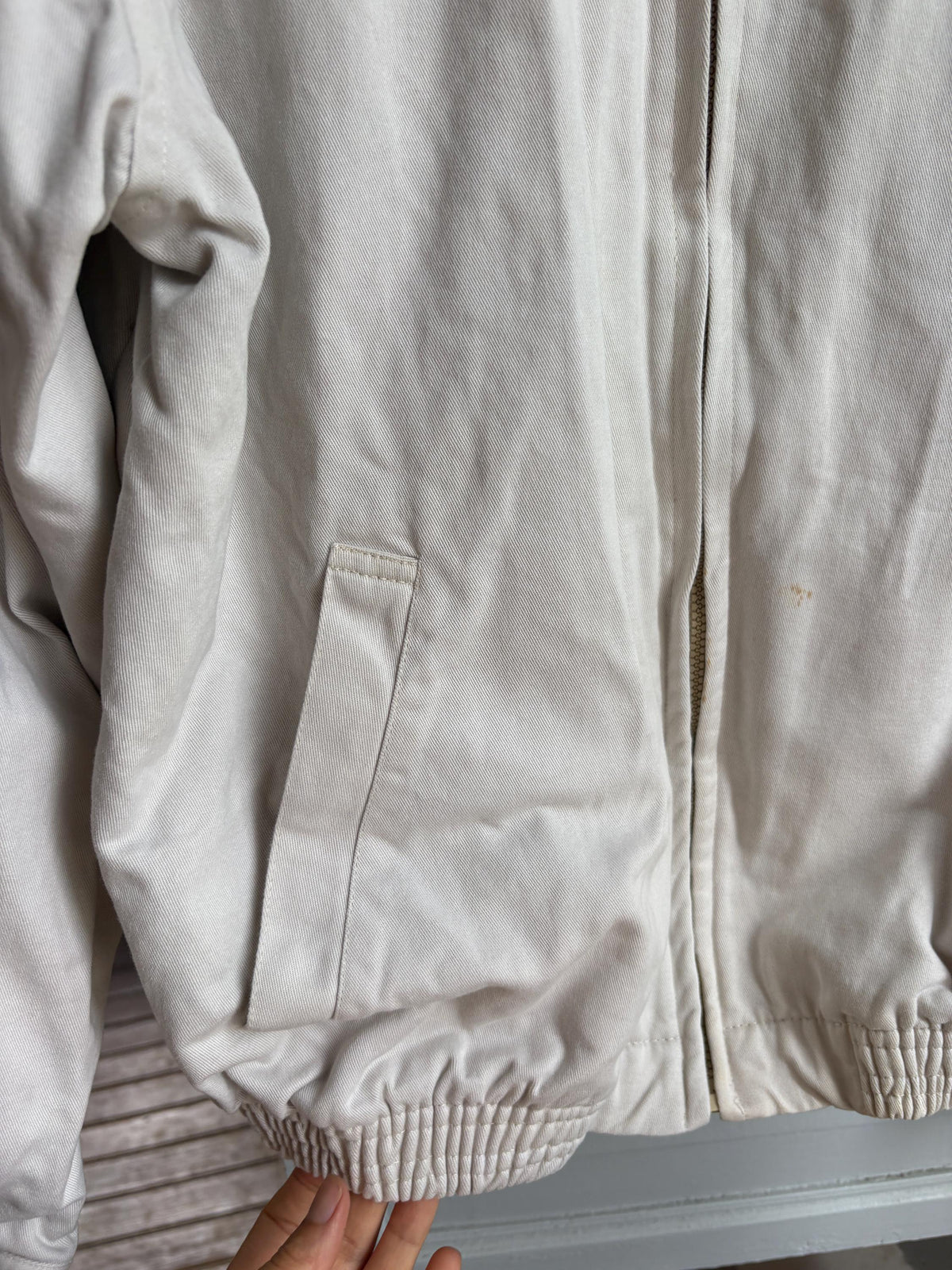 Vintage Polo Ralph Lauren Jacket, Beige Harrington Jacket, Plaid Lined Cotton Jacket, Men's Classic Zip Jacket, Preppy Old Money Coat