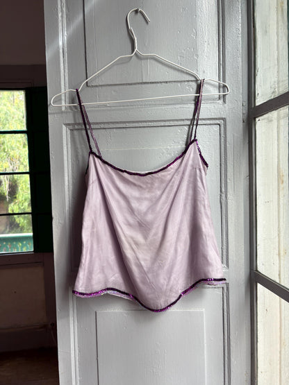Vintage Silk Camisole Top, Pink Sequin Cami, Y2K Silk Tank Top, Fairy Grunge, Party Top, Women's Vintage Lingerie Style