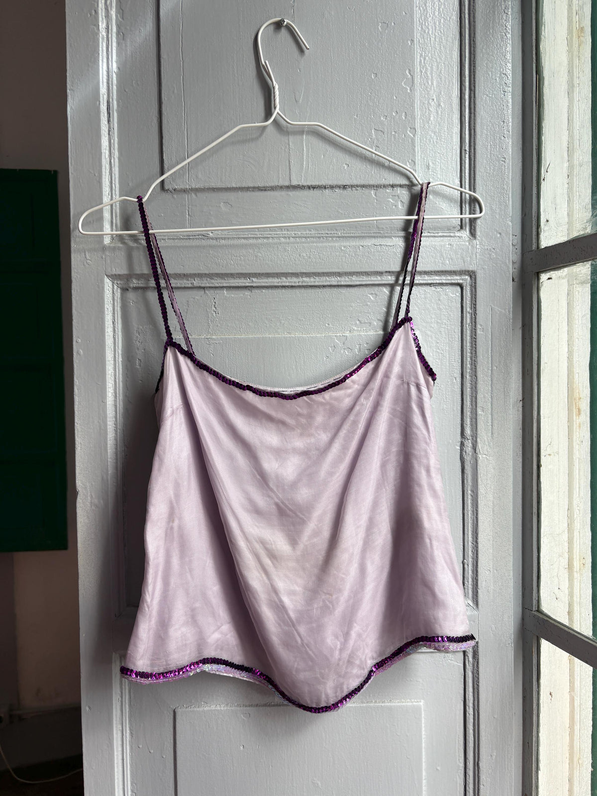 Vintage Silk Camisole Top, Pink Sequin Cami, Y2K Silk Tank Top, Fairy Grunge, Party Top, Women's Vintage Lingerie Style