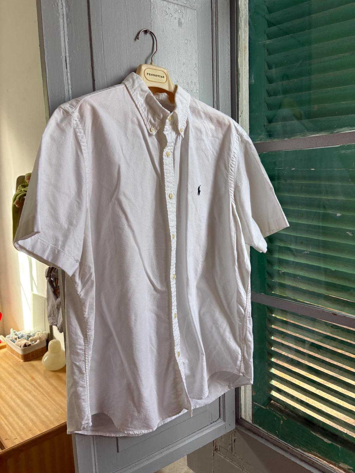 Polo Ralph Lauren Classic Fit Oxford Shirt, White Button Down Short Sleeve, Men's XL, Thick Cotton, Preppy Essential