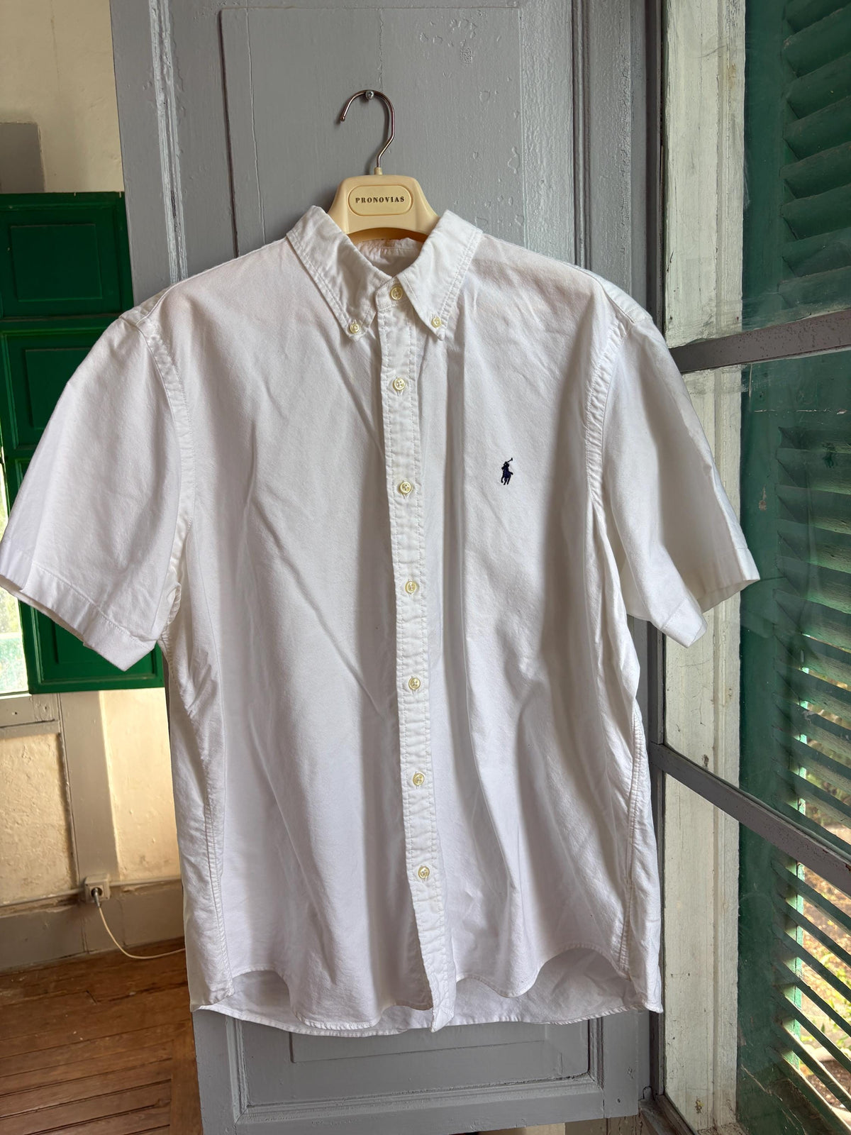 Polo Ralph Lauren Classic Fit Oxford Shirt, White Button Down Short Sleeve, Men's XL, Thick Cotton, Preppy Essential