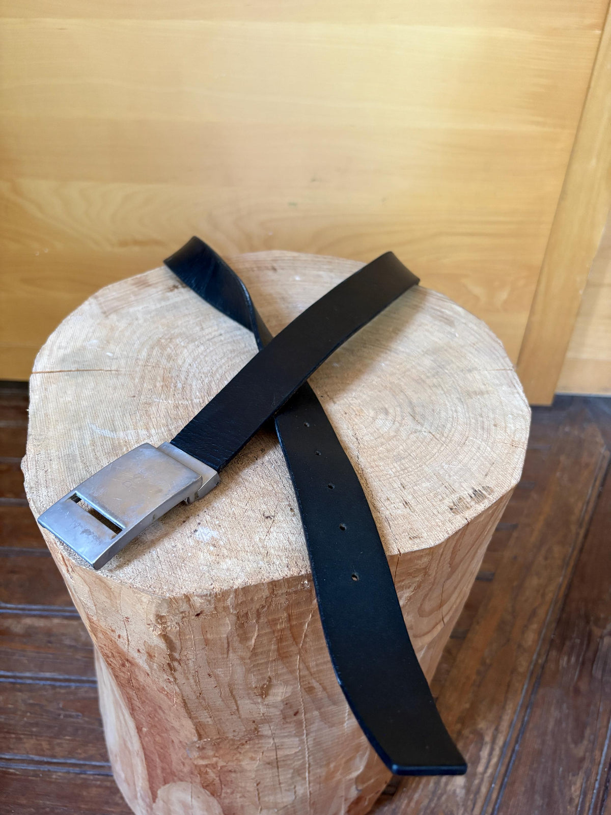 Vintage Bellido Leather Belt, Black Leather Men's Belt, Made in Spain, Minimalist Belt, Classic Dress Belt, Genuine Leather,  95 / 38