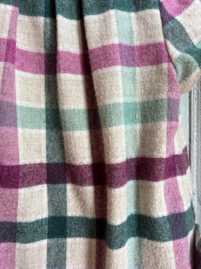 Girls Plaid Wool Blend Dress, Size 128 cm, Winter Dress for Girls, Lined Check Dress,  Warm Kids Clothing