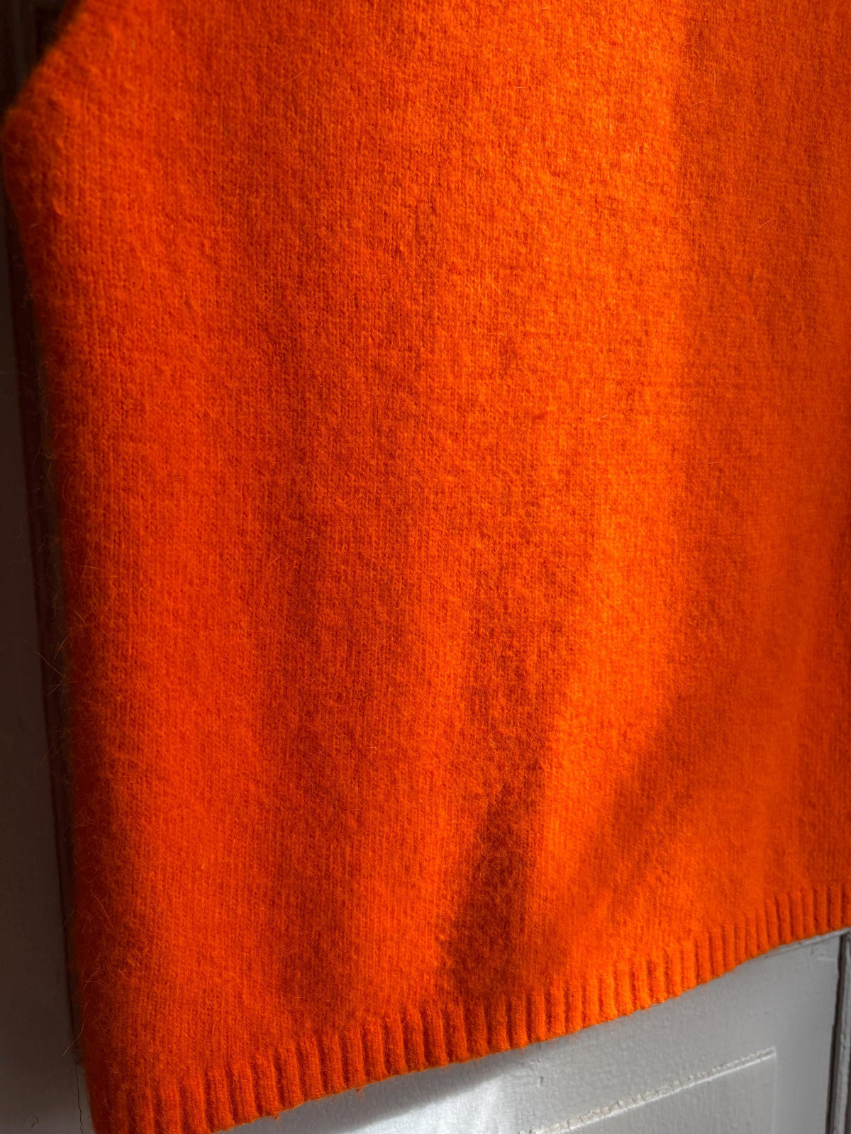 Y2K Orange Angora Turtleneck Tank Top, Soft Knit Sleeveless Sweater, Bright Pumpkin Orange Mock Neck Top, 2000s Minimalist Knit