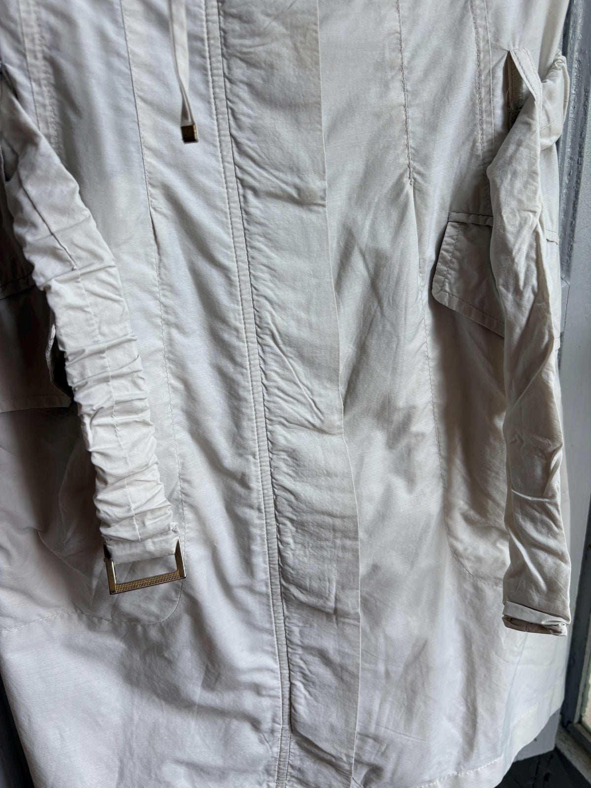 Weekend Max Mara Safari Dress, Utility Shirt Dress, Designer Cotton Dress, Beige Mini Dress, Italian Luxury, Old Money Y2K, Belted Dress