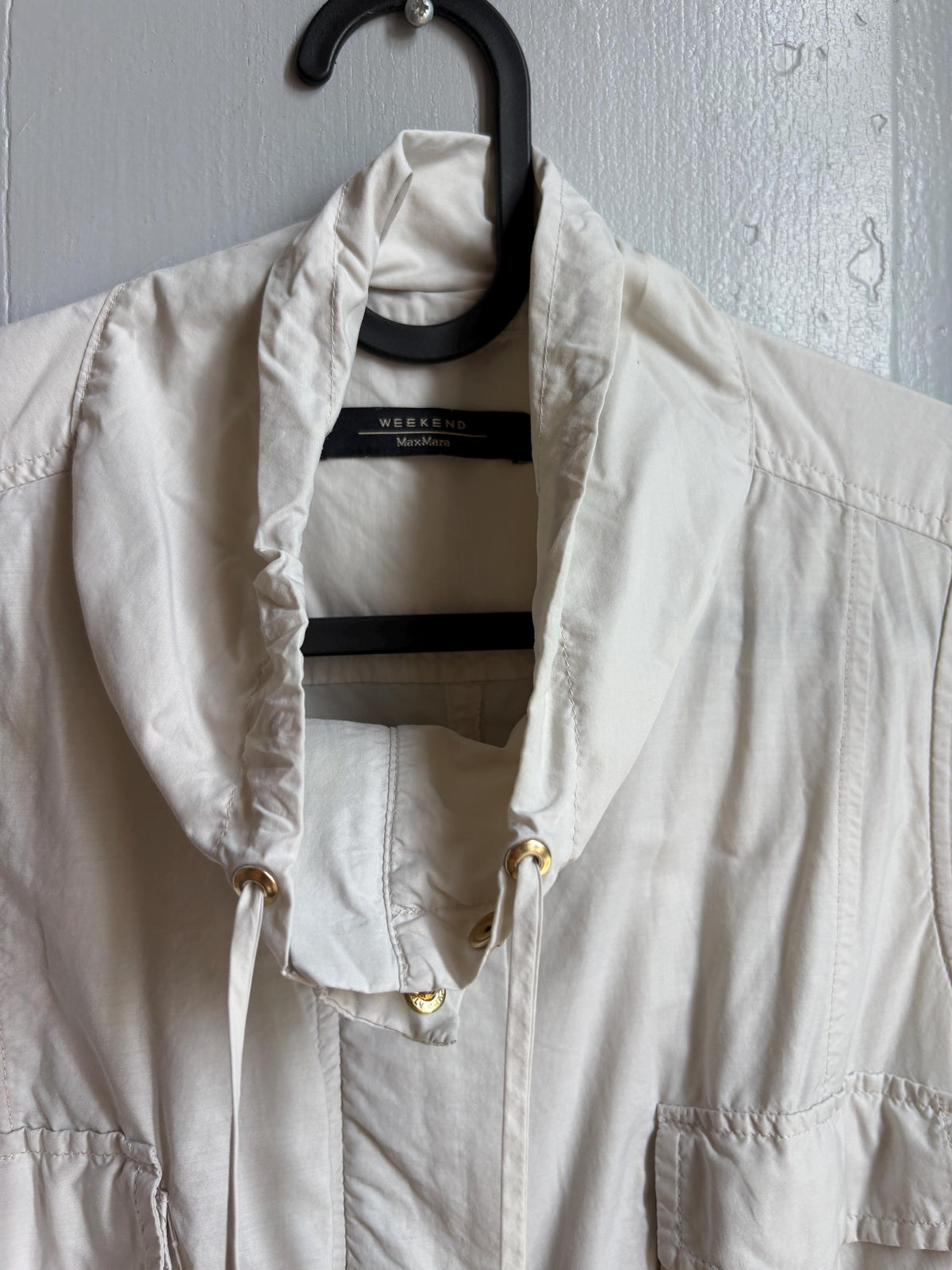 Weekend Max Mara Safari Dress, Utility Shirt Dress, Designer Cotton Dress, Beige Mini Dress, Italian Luxury, Old Money Y2K, Belted Dress