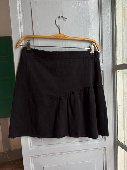Black Mini Skirt, Cotton A Line Skirt, Y2K Minimalist Skirt, Casual Summer Skirt, Everyday Wardrobe Essential, EU 38