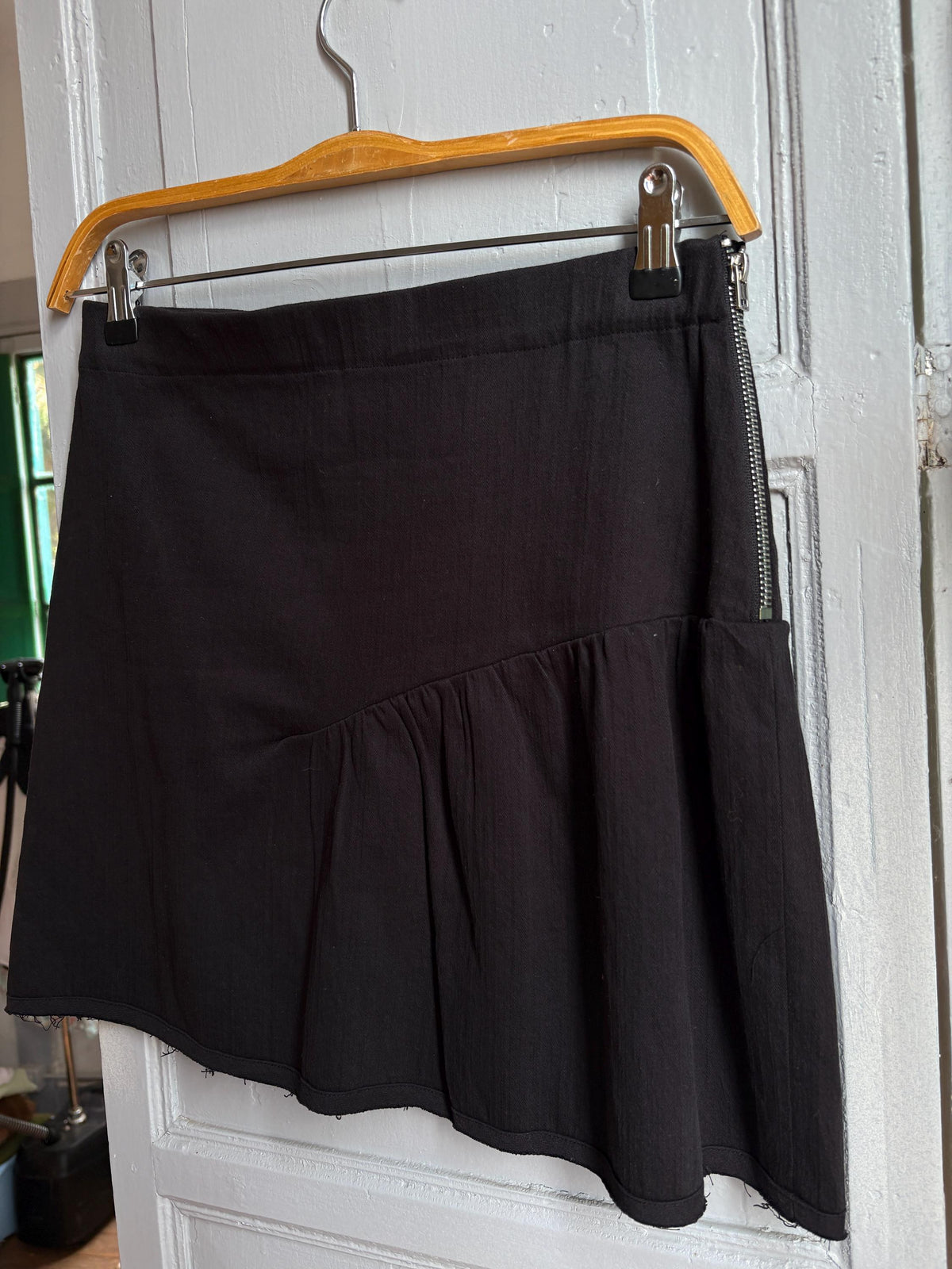 Black Mini Skirt, Cotton A Line Skirt, Y2K Minimalist Skirt, Casual Summer Skirt, Everyday Wardrobe Essential, EU 38