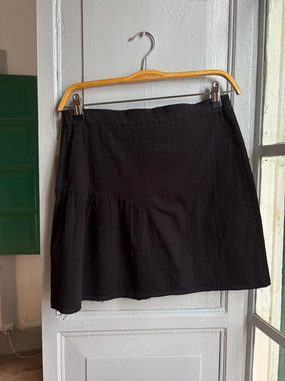 Black Mini Skirt, Cotton A Line Skirt, Y2K Minimalist Skirt, Casual Summer Skirt, Everyday Wardrobe Essential, EU 38