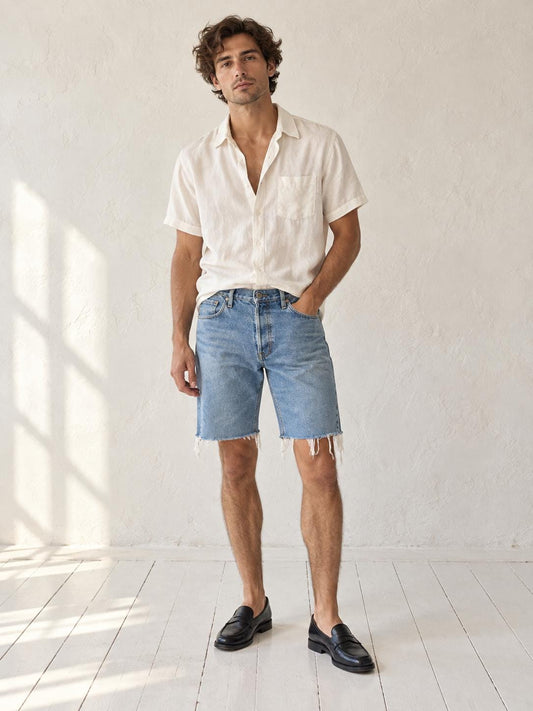Vintage Calvin Klein Denim Shorts, Made in USA, Men's Jean Shorts, 90s Denim Shorts, Distressed Cut Off Shorts