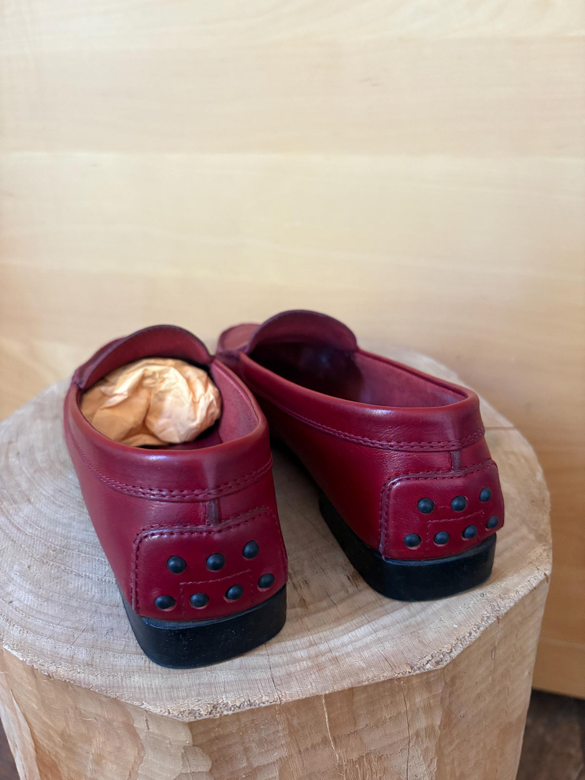 TOD'S Red Leather Loafers | Italian Luxury Penny Loafers | Cherry Red Driving Shoes | Quietly Expensive Energy | EU 36.5