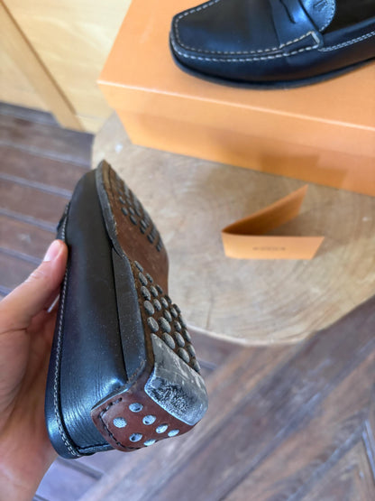 TOD'S Black Leather Penny Loafers | Italian Luxury Shoes | Women's EU 36.5 | Original Box Included