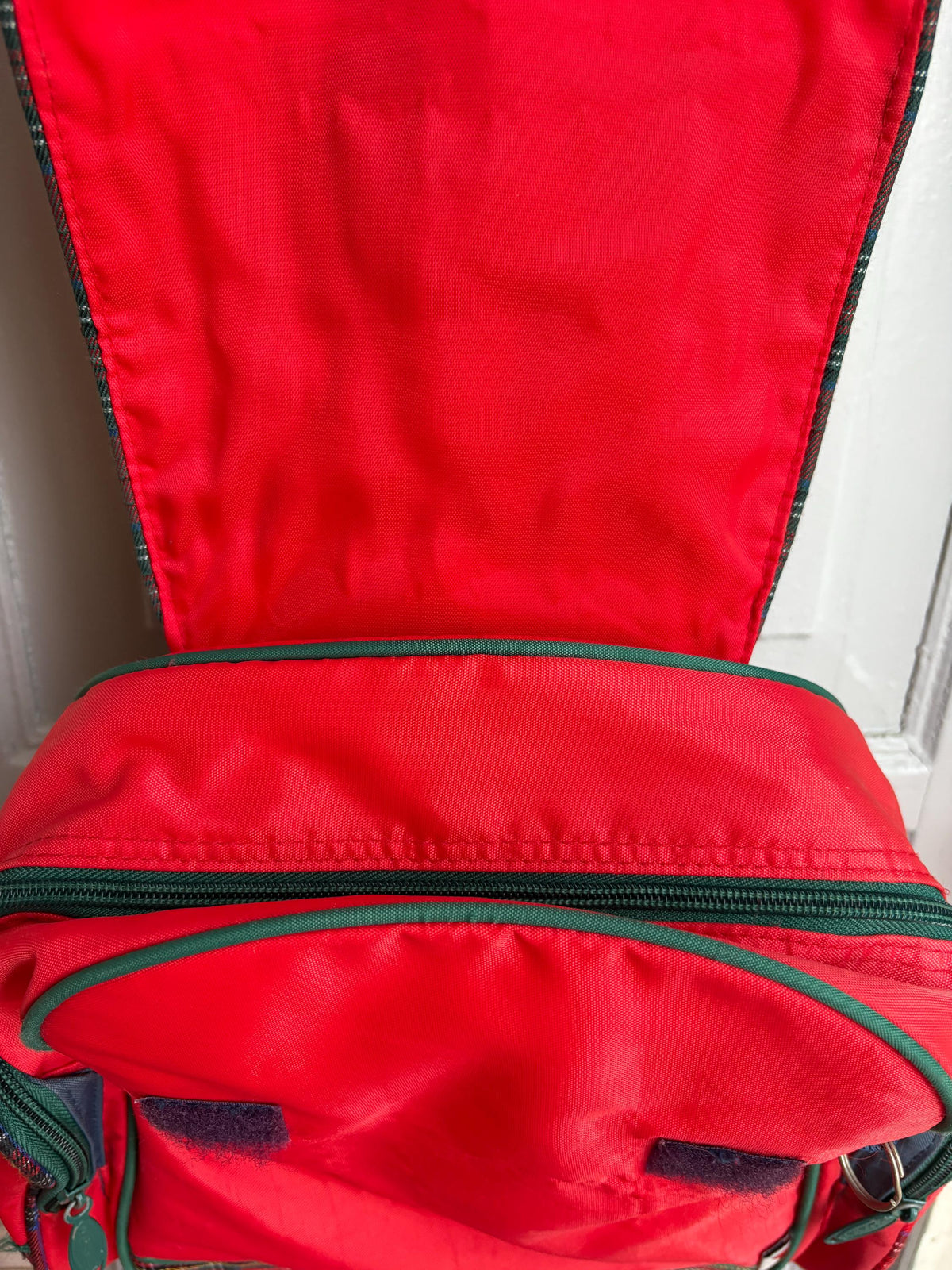 Vintage Disney Minnie Mouse Kids Backpack, Tartan School Bag, Red Minnie Backpack, 90s Disney Rucksack, Children's Book Bag
