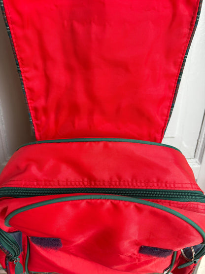 Vintage Disney Minnie Mouse Kids Backpack, Tartan School Bag, Red Minnie Backpack, 90s Disney Rucksack, Children's Book Bag