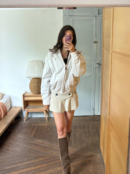 Vintage Polo Ralph Lauren Jacket, Beige Harrington Jacket, Plaid Lined Cotton Jacket, Men's Classic Zip Jacket, Preppy Old Money Coat