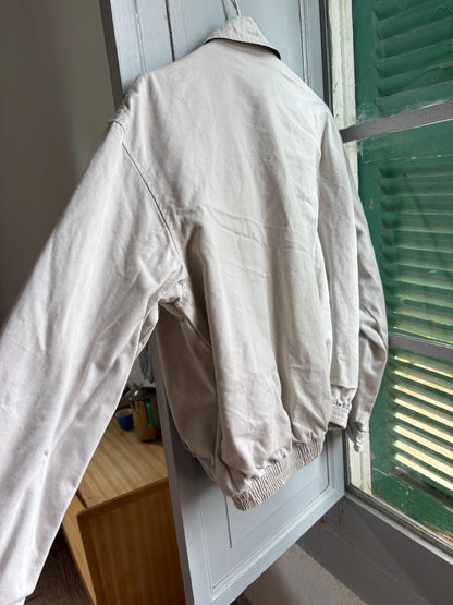 Vintage Polo Ralph Lauren Jacket, Beige Harrington Jacket, Plaid Lined Cotton Jacket, Men's Classic Zip Jacket, Preppy Old Money Coat