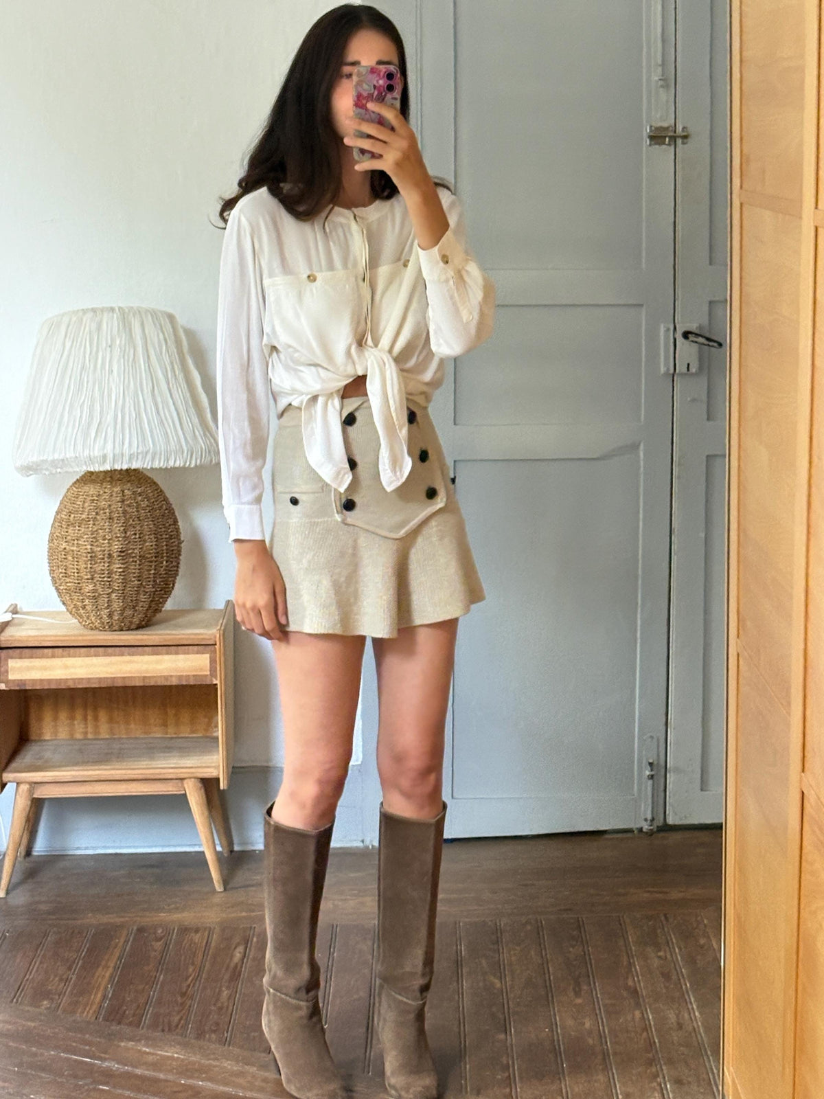 Massimo Dutti White Button Up Shirt, Minimalist Cotton Blouse, Women's White Shirt, Office Shirt,  Luxury Top, Capsule Wardrobe