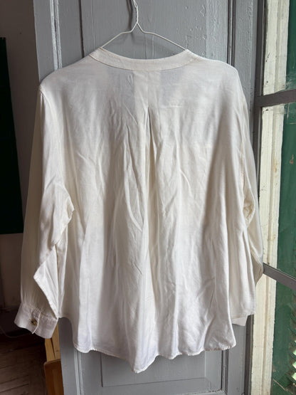 Massimo Dutti White Button Up Shirt, Minimalist Cotton Blouse, Women's White Shirt, Office Shirt,  Luxury Top, Capsule Wardrobe