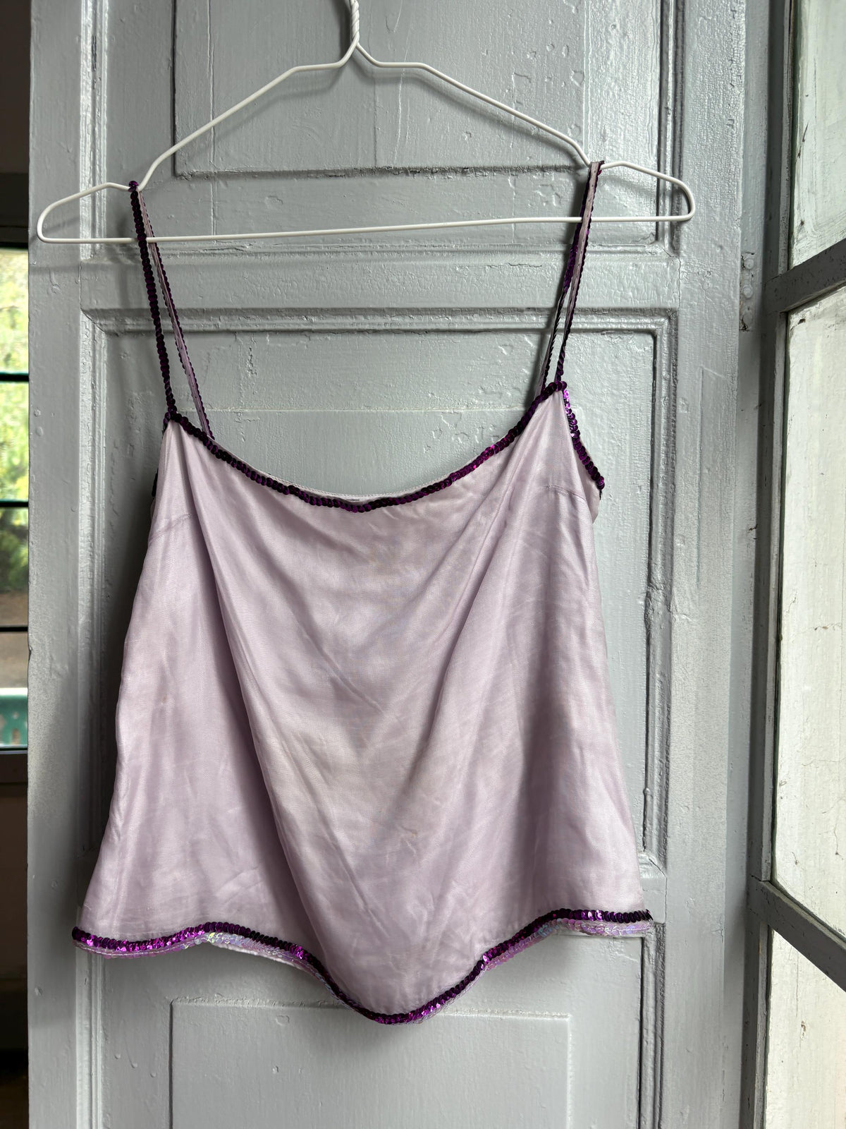 Vintage Silk Camisole Top, Pink Sequin Cami, Y2K Silk Tank Top, Fairy Grunge, Party Top, Women's Vintage Lingerie Style