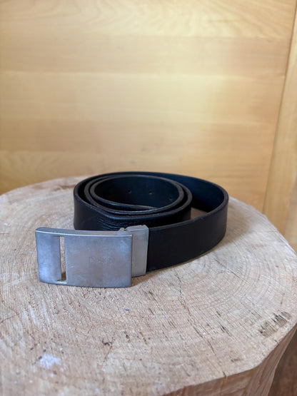 Vintage Bellido Leather Belt, Black Leather Men's Belt, Made in Spain, Minimalist Belt, Classic Dress Belt, Genuine Leather,  95 / 38