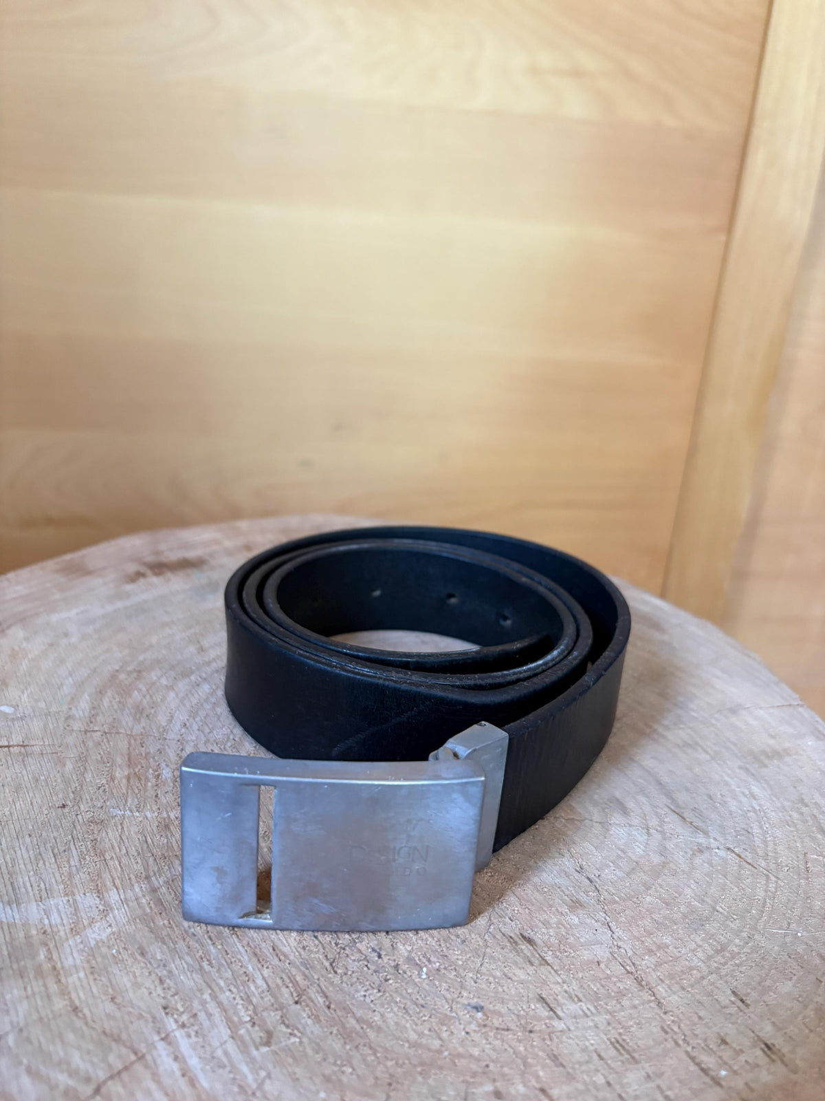 Vintage Bellido Leather Belt, Black Leather Men's Belt, Made in Spain, Minimalist Belt, Classic Dress Belt, Genuine Leather,  95 / 38