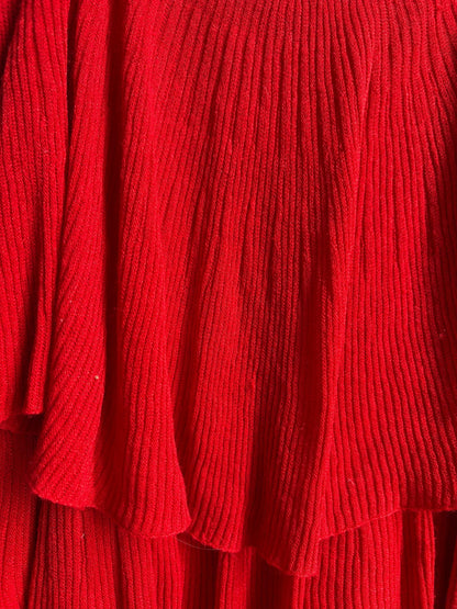 Red Tiered Mini Dress | Layered Ruffle Dress | Roaring 20s Inspired Party Dress