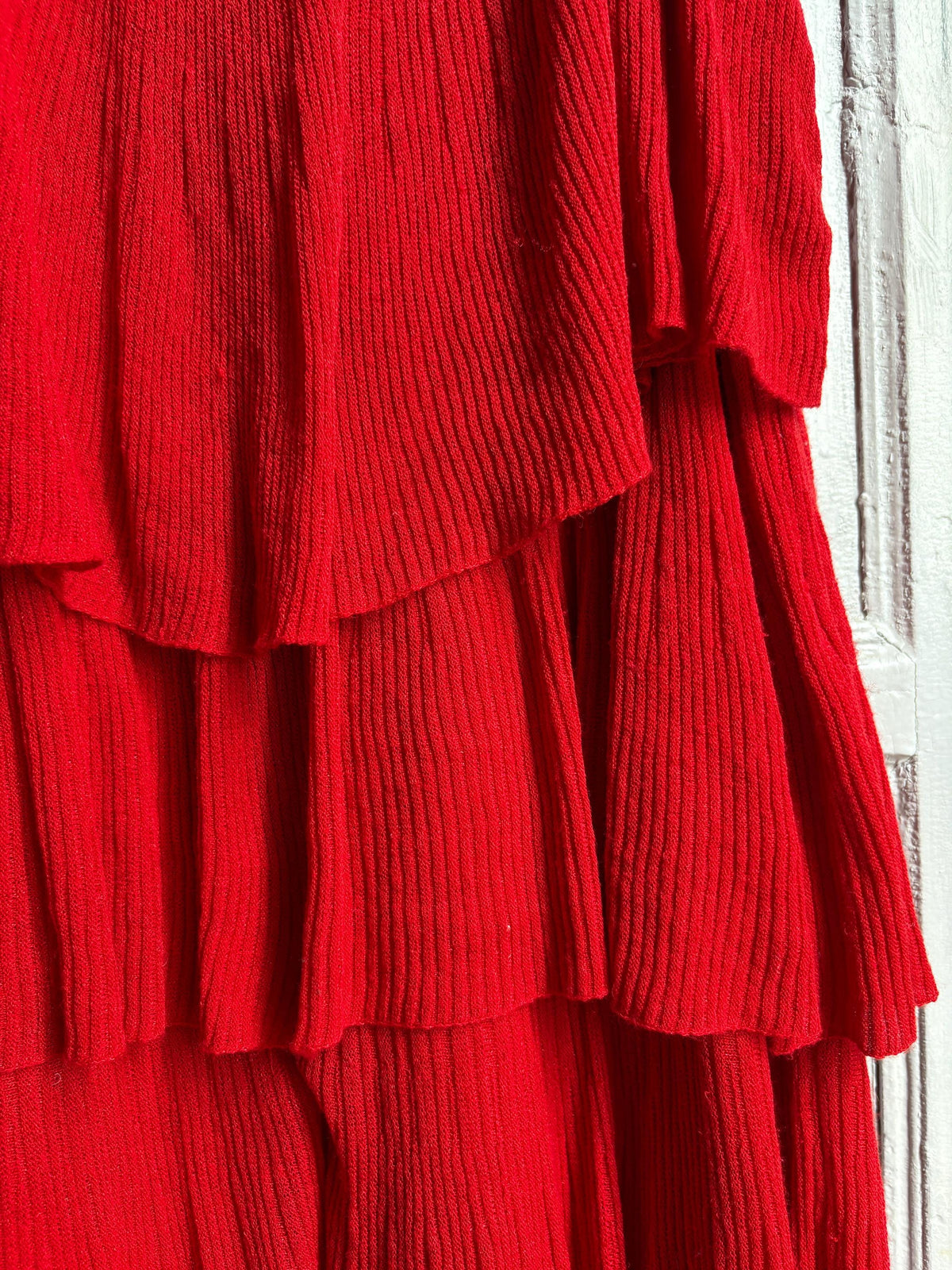 Red Tiered Mini Dress | Layered Ruffle Dress | Roaring 20s Inspired Party Dress