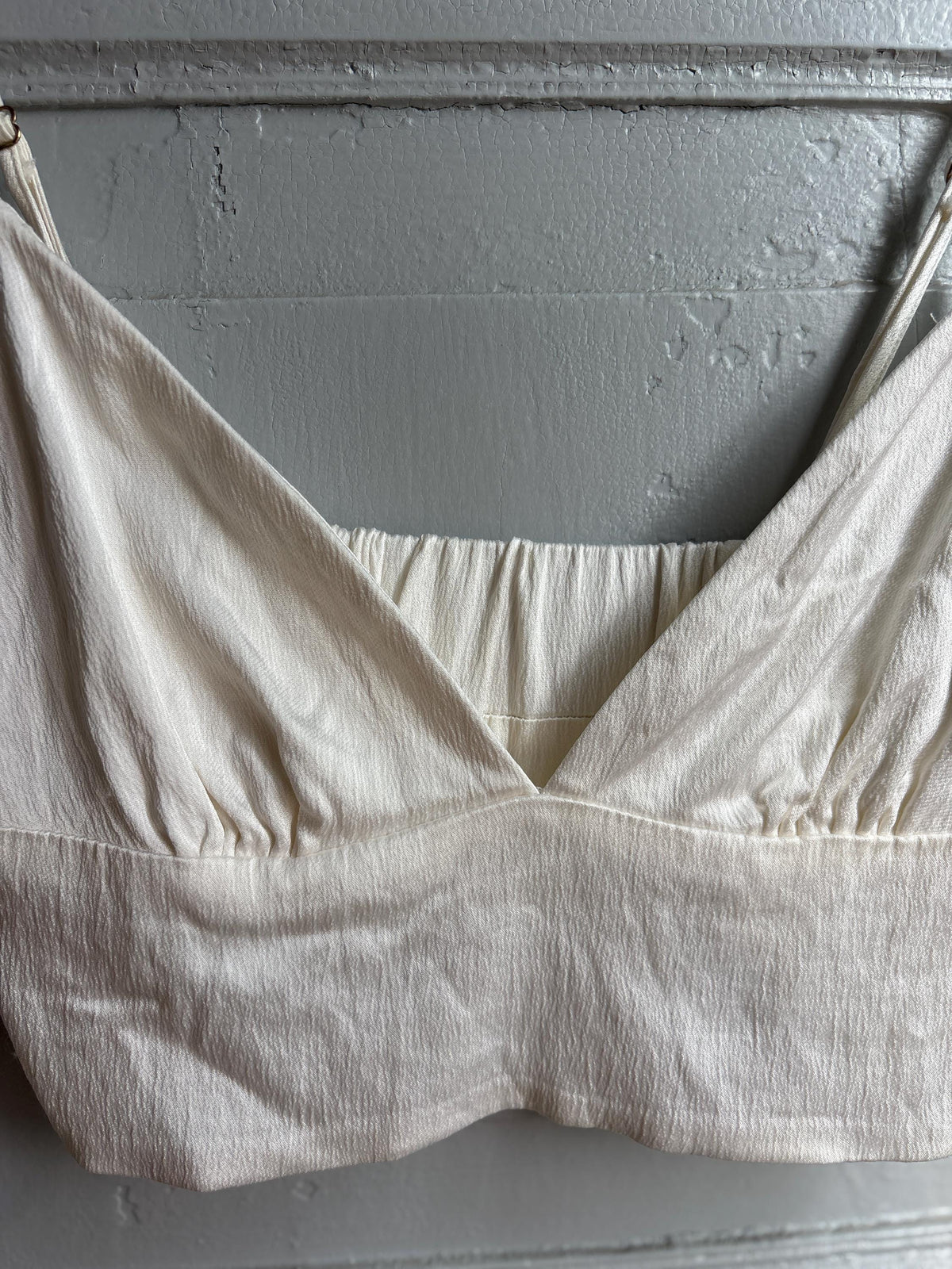 White Bralette Crop Top | Minimalist Cami | Adjustable Strap Crop Top