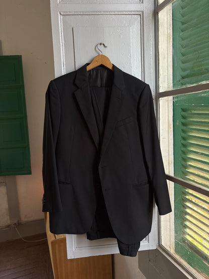 Armani Collezioni Black Two Piece Suit | Italian Designer Tailored Suit | Blazer & Trousers