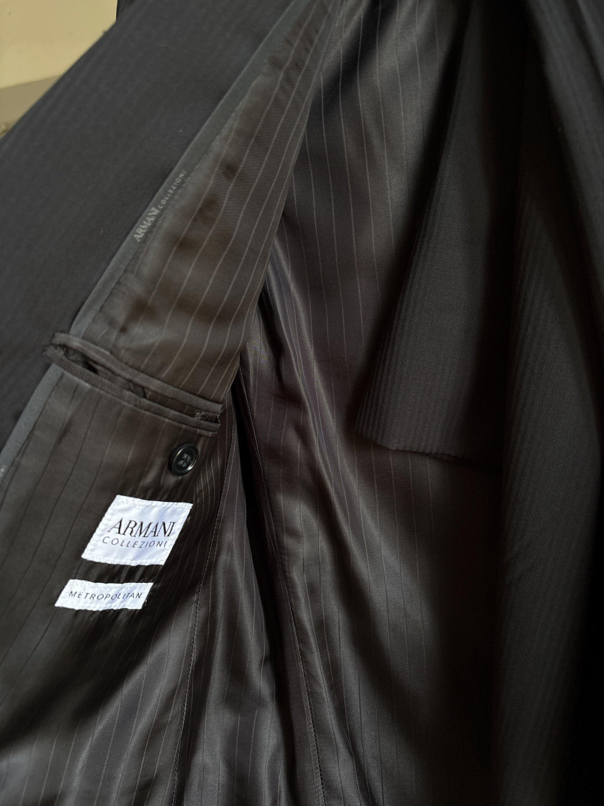 Armani Collezioni Black Two Piece Suit | Italian Designer Tailored Suit | Blazer & Trousers