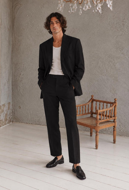 Armani Collezioni Black Two Piece Suit | Italian Designer Tailored Suit | Blazer & Trousers