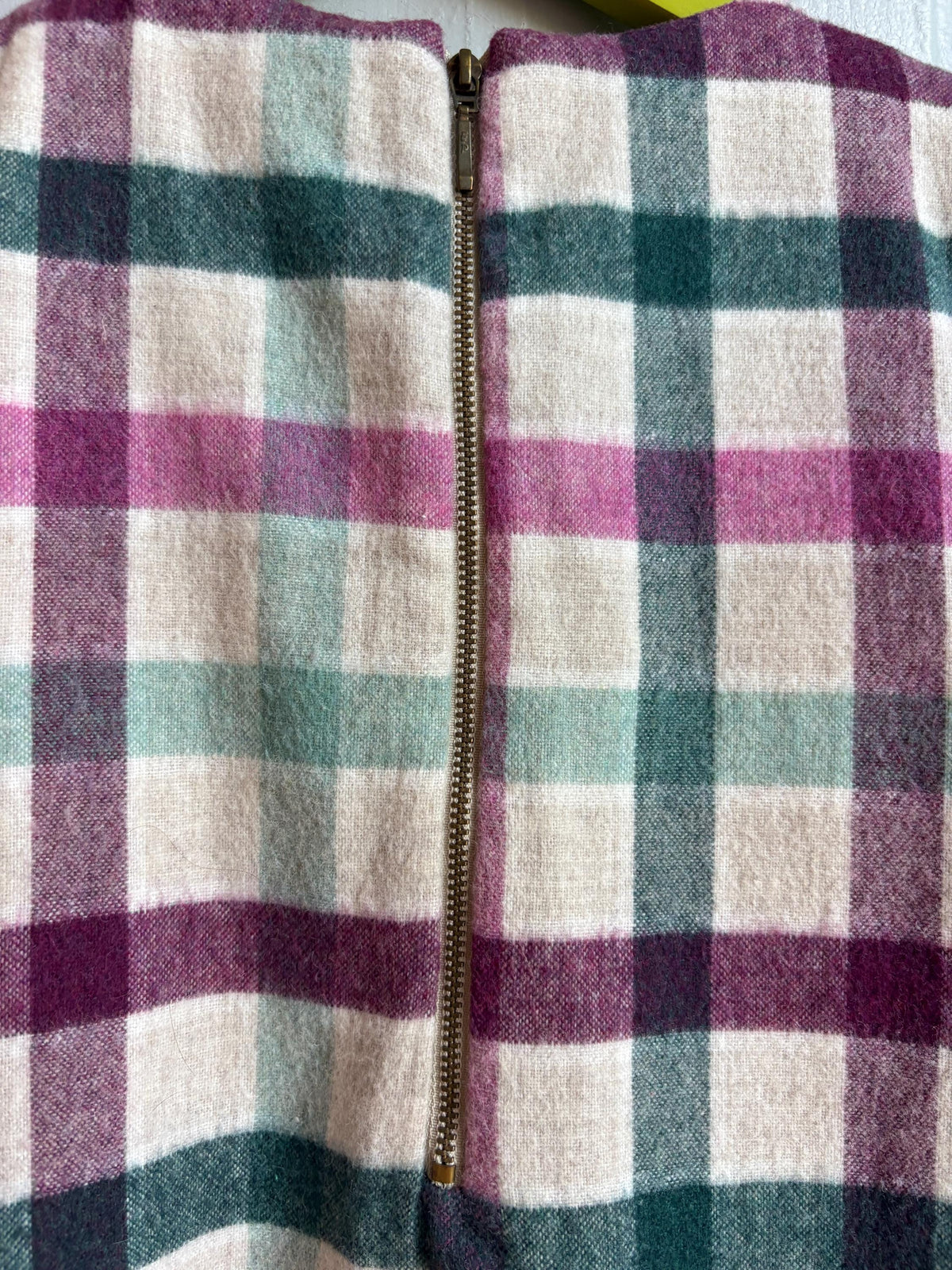 Girls Plaid Wool Blend Dress, Size 128 cm, Winter Dress for Girls, Lined Check Dress,  Warm Kids Clothing