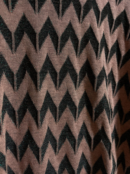 Vintage Sisley Sparkle Knit Sweater | Y2K Zig Zag Jumper | Fairy Grunge | Soft Stretch Knit
