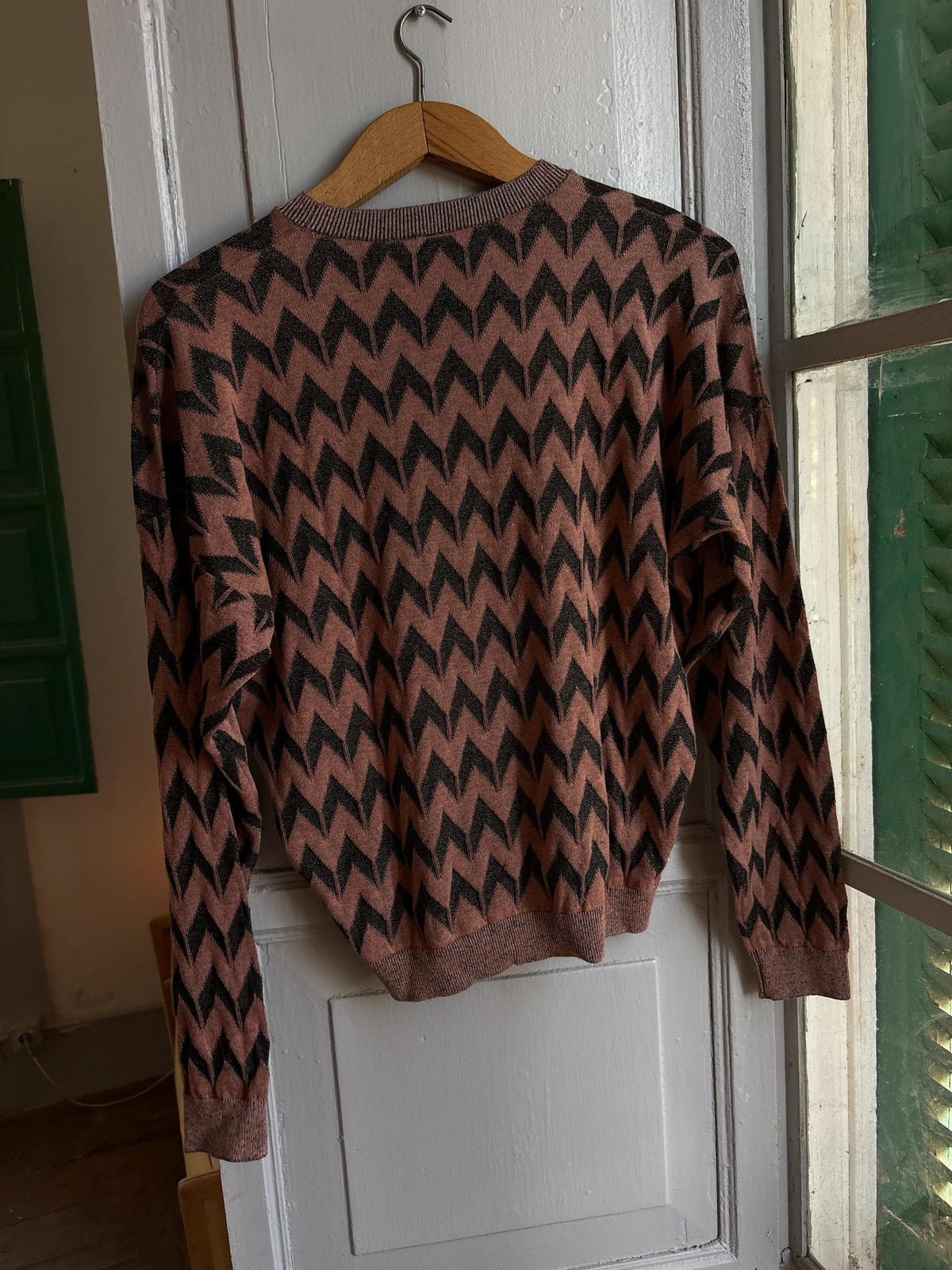 Vintage Sisley Sparkle Knit Sweater | Y2K Zig Zag Jumper | Fairy Grunge | Soft Stretch Knit