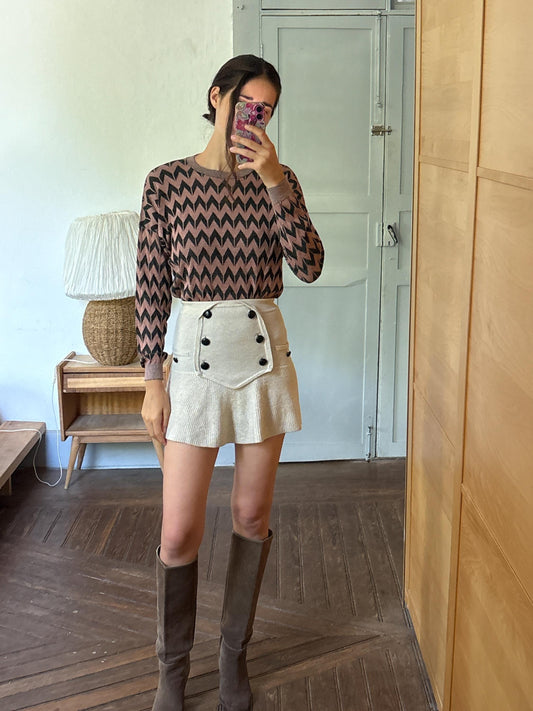 Vintage Sisley Sparkle Knit Sweater | Y2K Zig Zag Jumper | Fairy Grunge | Soft Stretch Knit