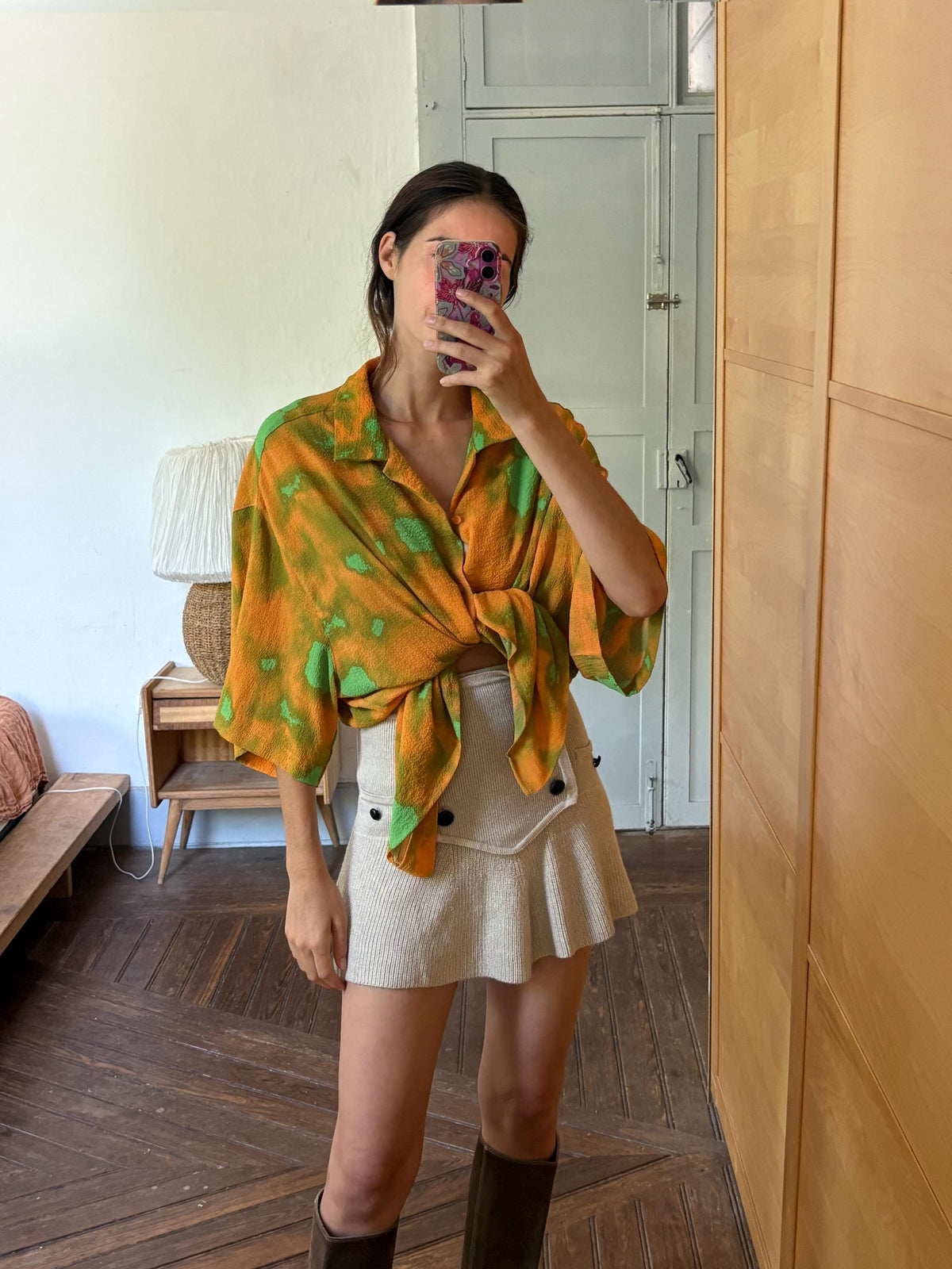 Abstract Print Oversized Shirt | Unisex | Colourful Festival clothing | Artsy unisex top