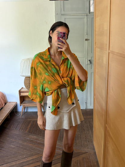 Abstract Print Oversized Shirt | Unisex | Colourful Festival clothing | Artsy unisex top