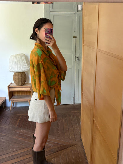 Abstract Print Oversized Shirt | Unisex | Colourful Festival clothing | Artsy unisex top