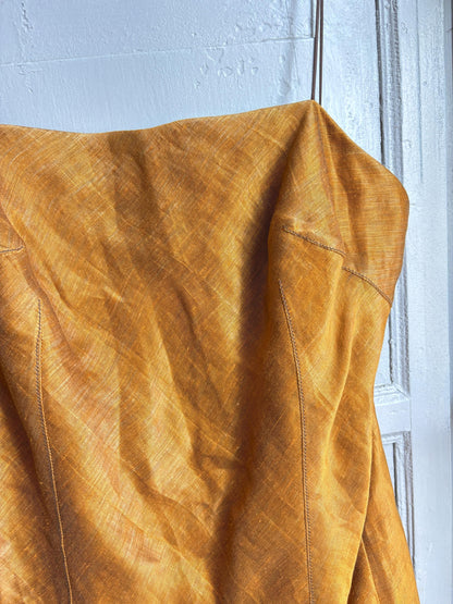Vintage Capicua Costura Linen Dress | Made in Spain | Draped Midi | 90s Minimalist