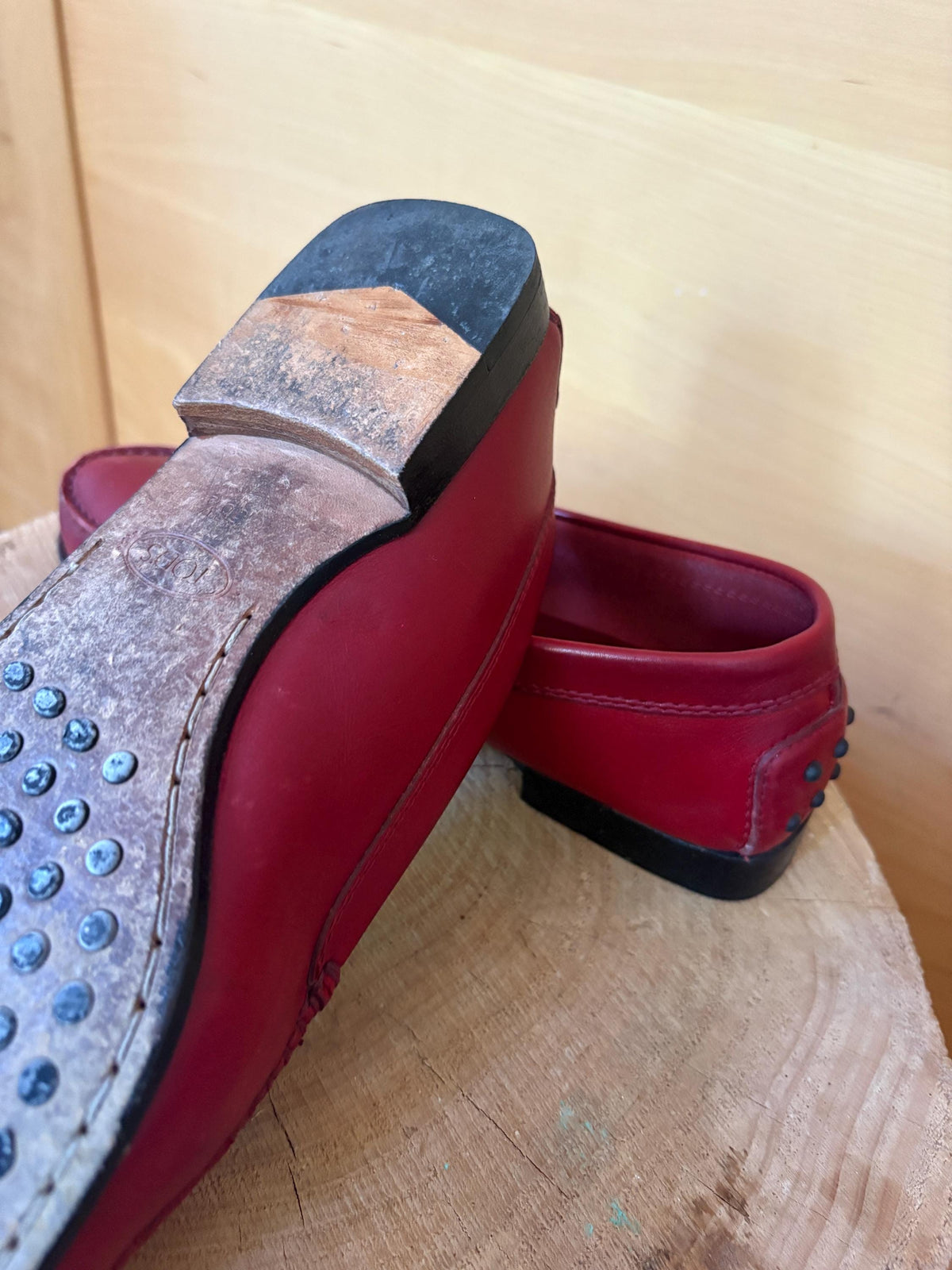 TOD'S Red Leather Loafers | Italian Luxury Penny Loafers | Cherry Red Driving Shoes | Quietly Expensive Energy | EU 36.5