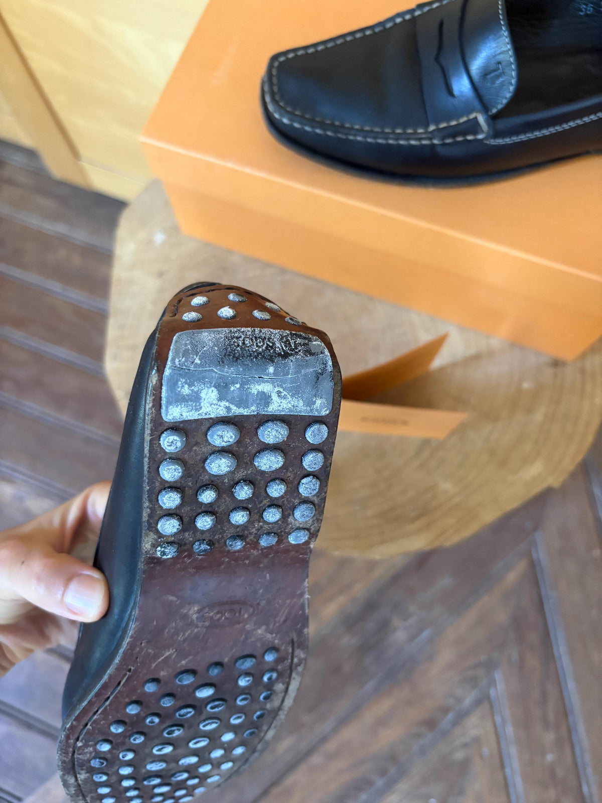 TOD'S Black Leather Penny Loafers | Italian Luxury Shoes | Women's EU 36.5 | Original Box Included