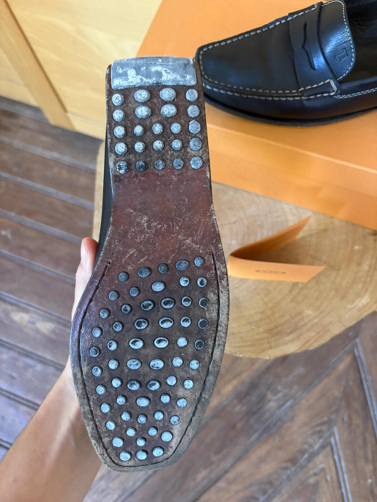 TOD'S Black Leather Penny Loafers | Italian Luxury Shoes | Women's EU 36.5 | Original Box Included