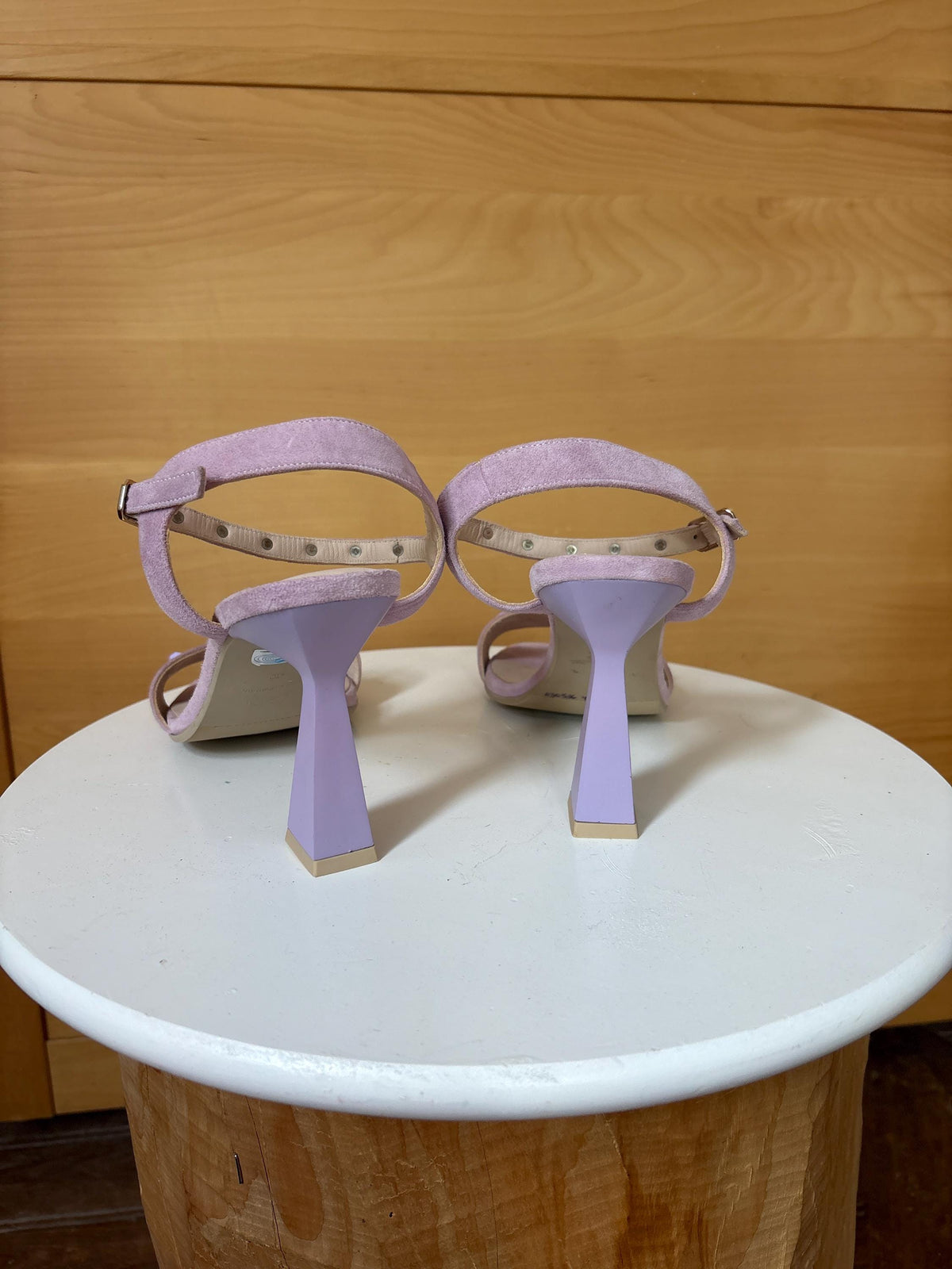 Lavender Suede Studded Heels — additional view 6