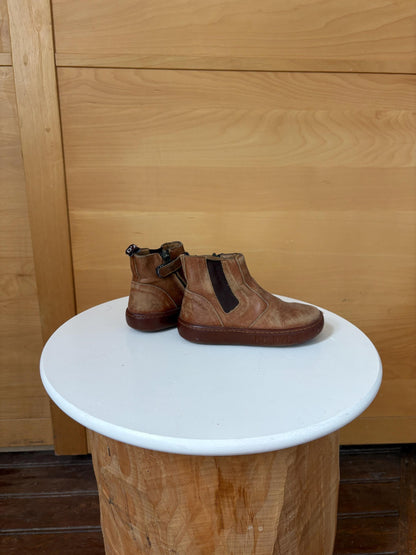 Pom d’Api Kids Leather Ankle Boots EU 26 | Cognac Brown Chelsea Boots | Preloved Children’s Shoes