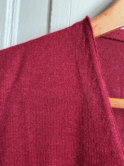 Luxe Wool blend Waistcoat | New With Tags | Burgundy | Made in Spain | Italian Fabric