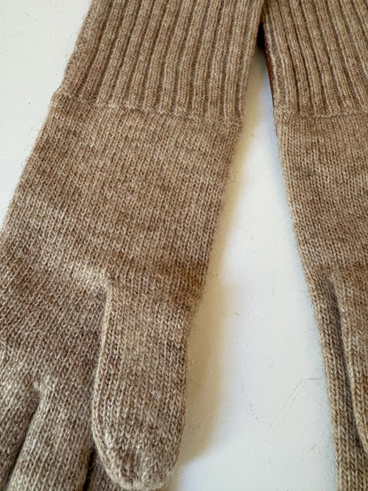 Luxe Long Sheepskin Leather Gloves | Butter Soft | Women's M | Wool Knit | Quiet Main Character Energy