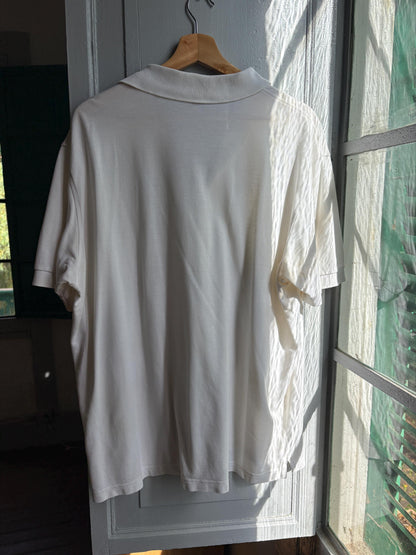 BOSS Hugo Boss White Pima Cotton Polo Shirt XL | Men’s Designer Logo Polo | Relaxed Preppy Shirt